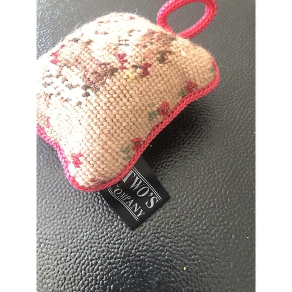 Two's Company 12 Days Of Christmas Mini Needlepoint Pillow Ornament Replacement - Picture 2 of 3
